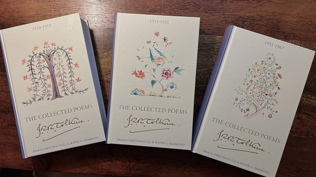Three-volume Collected Poems of J.R.R.Tolkien, edited by Christina Scull and Wayne G. Hammond, HarperCollins 2024.